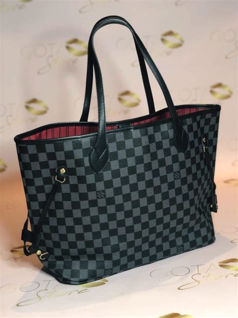 louis vuitton neverfull mm damier black|louis vuitton neverfull authentication.